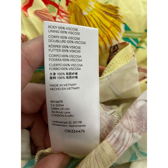 Urban Outfitters Siren Strappy Back Midi Dress size M NWT Seashell Print - Picture 11 of 13